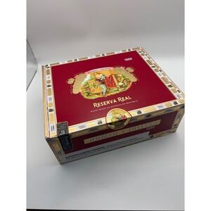 Romeo y Julieta Reserva Real Toro Empty Wooden Cigar Box Red Gold Dominican Rep